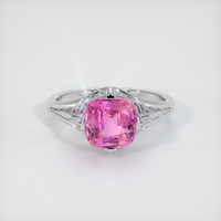 3.00 Ct. Purplish Pink Sapphire Ring, 10K White Gold 1