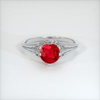 1.20 Ct. Pinkish Red Ruby Ring, 10K White Gold 1