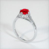 1.20 Ct. Pinkish Red Ruby Ring, 10K White Gold 2