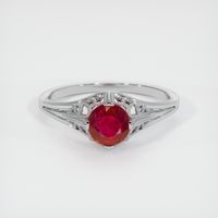 0.96 Ct. Ruby Ring, 14K White Gold 1