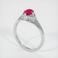 0.85 Ct. Ruby Ring, 14K White Gold 2