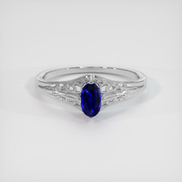 0.60 Ct. Sapphire Ring, 14K White Gold 1