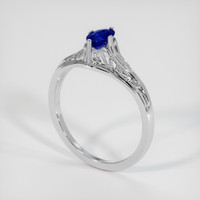 0.60 Ct. Sapphire Ring, 14K White Gold 2