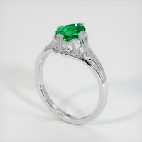 1.19 Ct. Emerald Ring, 18K White Gold 2