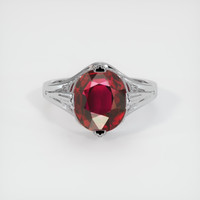 4.11 Ct. Ruby Ring, 18K White Gold 1