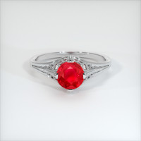 1.20 Ct. Ruby Ring, 18K White Gold 1