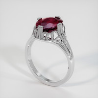 4.02 Ct. Ruby Ring, 18K White Gold 2