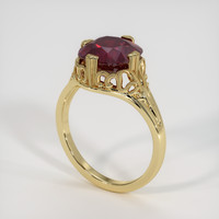 4.63 Ct. Red Rhodolite Garnet Ring, 10K Yellow Gold 2