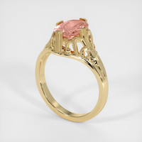 1.72 Ct. Padparadscha Sapphire Ring, 14K Yellow Gold 2