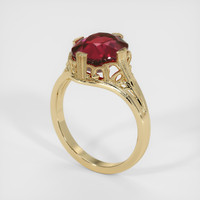 4.11 Ct. Ruby Ring, 14K Yellow Gold 2