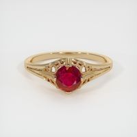 0.96 Ct. Ruby Ring, 14K Yellow Gold 1