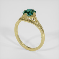 1.35 Ct. Bluish Green Sapphire Ring, 14K Yellow Gold 2