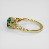 1.35 Ct. Bluish Green Sapphire Ring, 14K Yellow Gold 4
