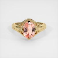 1.72 Ct. Padparadscha Sapphire Ring, 18K Yellow Gold 1