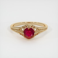 0.96 Ct. Ruby Ring, 18K Yellow Gold 1