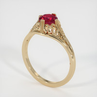 0.96 Ct. Ruby Ring, 18K Yellow Gold 2