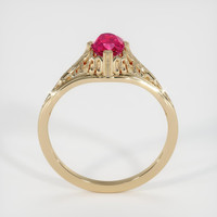 0.85 Ct. Ruby Ring, 18K Yellow Gold 3