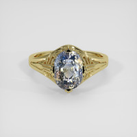 3.22 Ct. Bi Color Sapphire Ring, 18K Yellow Gold 1