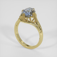 3.22 Ct. Bi Color Sapphire Ring, 18K Yellow Gold 2