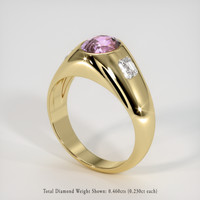 1.63 Ct. Pink Sapphire Ring, 18K Yellow Gold 2