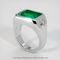 5.81 Ct. Emerald Ring, Platinum 950 2