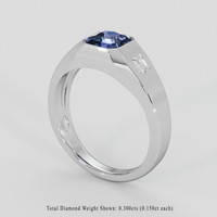 1.84 Ct. Violet Sapphire Ring, Platinum 950 2