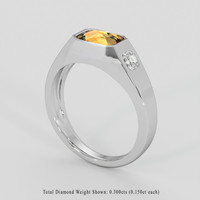 1.02 Ct. Yellowish Orange Citrine Ring, Silver 2