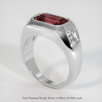 2.93 Ct. Sapphire Ring, 14K White Gold 2