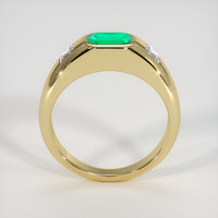 0.73 Ct. Emerald Ring, 18K Yellow Gold 3