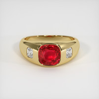 3.00 Ct. Ruby Ring, 18K Yellow Gold 1