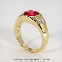 3.00 Ct. Ruby Ring, 18K Yellow Gold 2