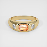 0.64 Ct. Sapphire Ring, 18K Yellow Gold 1
