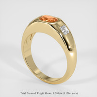 0.64 Ct. Sapphire Ring, 18K Yellow Gold 2