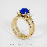2.54 Ct. Color Change Sapphire Ring, 14K Yellow Gold 2