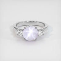 3.90 Ct. Blue Sapphire Ring, 14K White Gold 1