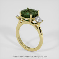 4.42 Ct. Green Sapphire Ring, 14K Yellow Gold 2