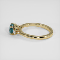 1.51 Ct. Bluish Green Sapphire Ring, 18K Yellow Gold 4