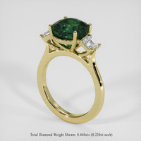4.00 Ct. Green Sapphire Ring, 18K Yellow Gold 2