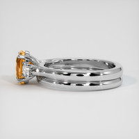 2.00 Ct. Padparadscha Sapphire Ring, Platinum 950 4