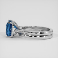 4.62 Ct. Blue Sapphire Ring, 14K White Gold 4