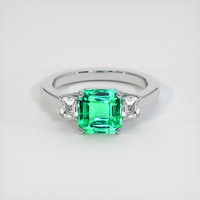 2.55 Ct. Emerald Ring, Platinum 950 1