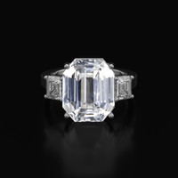 10.04 Ct. White Sapphire Ring, Platinum 950 1