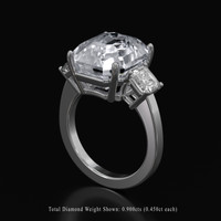 10.04 Ct. White Sapphire Ring, Platinum 950 2