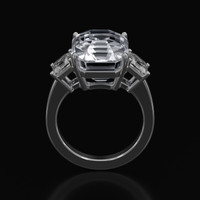 10.04 Ct. White Sapphire Ring, Platinum 950 3