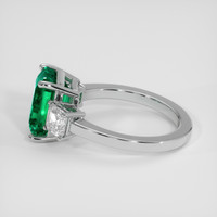 3.58 Ct. Emerald Ring, 18K White Gold 4