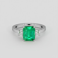 2.47 Ct. Emerald Ring, 18K White Gold 1
