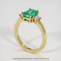 1.83 Ct. Emerald Ring, 18K Yellow Gold 2