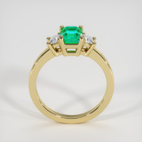 0.69 Ct. Emerald Ring, 18K Yellow Gold 3