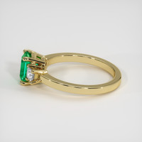 0.69 Ct. Emerald Ring, 18K Yellow Gold 4