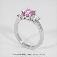 1.78 Ct. Pink Kunzite Ring, 10K White Gold 2
